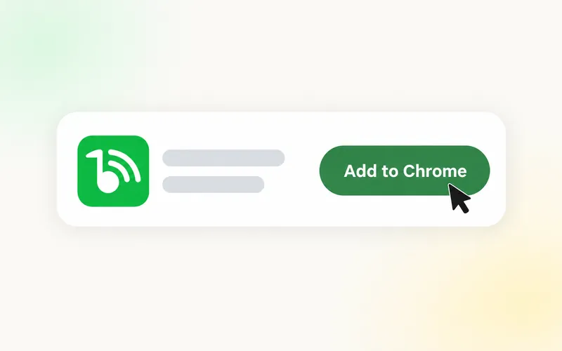 Illustration: the Sound Booster Max listing with a pointer on the Add to Chrome button.